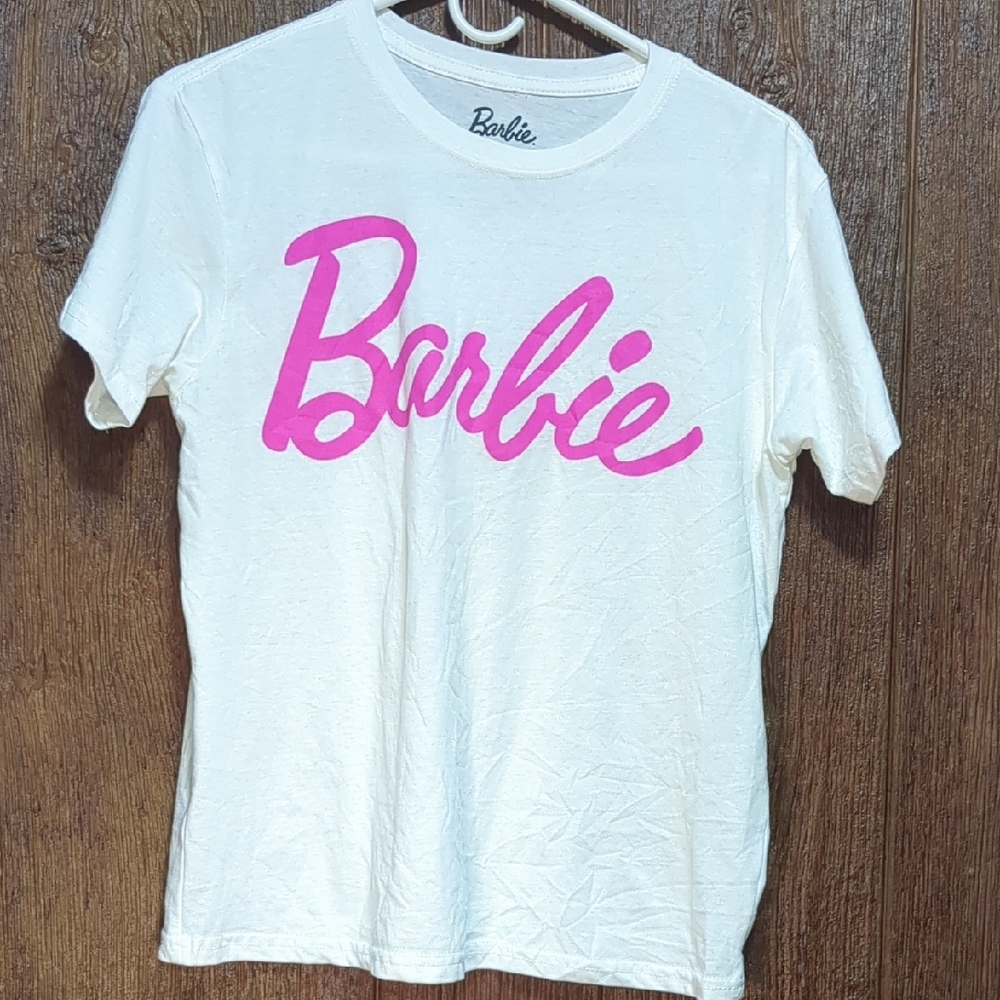 Barbie White Pink Tshirt Women Medium